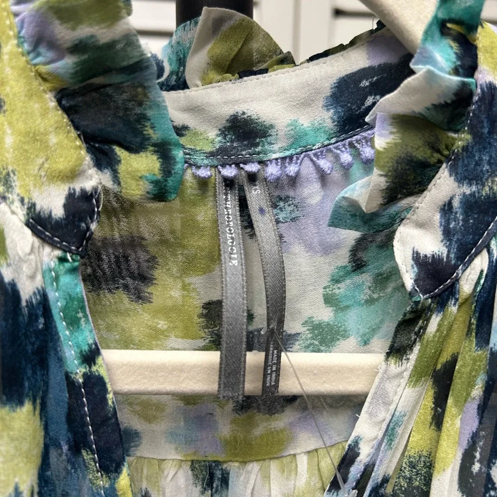 Nwot Anthropologie Floral short sleeve Blouse